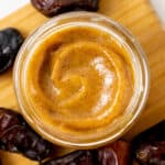 Date caramel in a jar.
