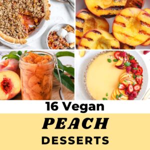 Pie, grilled peaches, compote, tart "16 Vegan Peach Desserts".