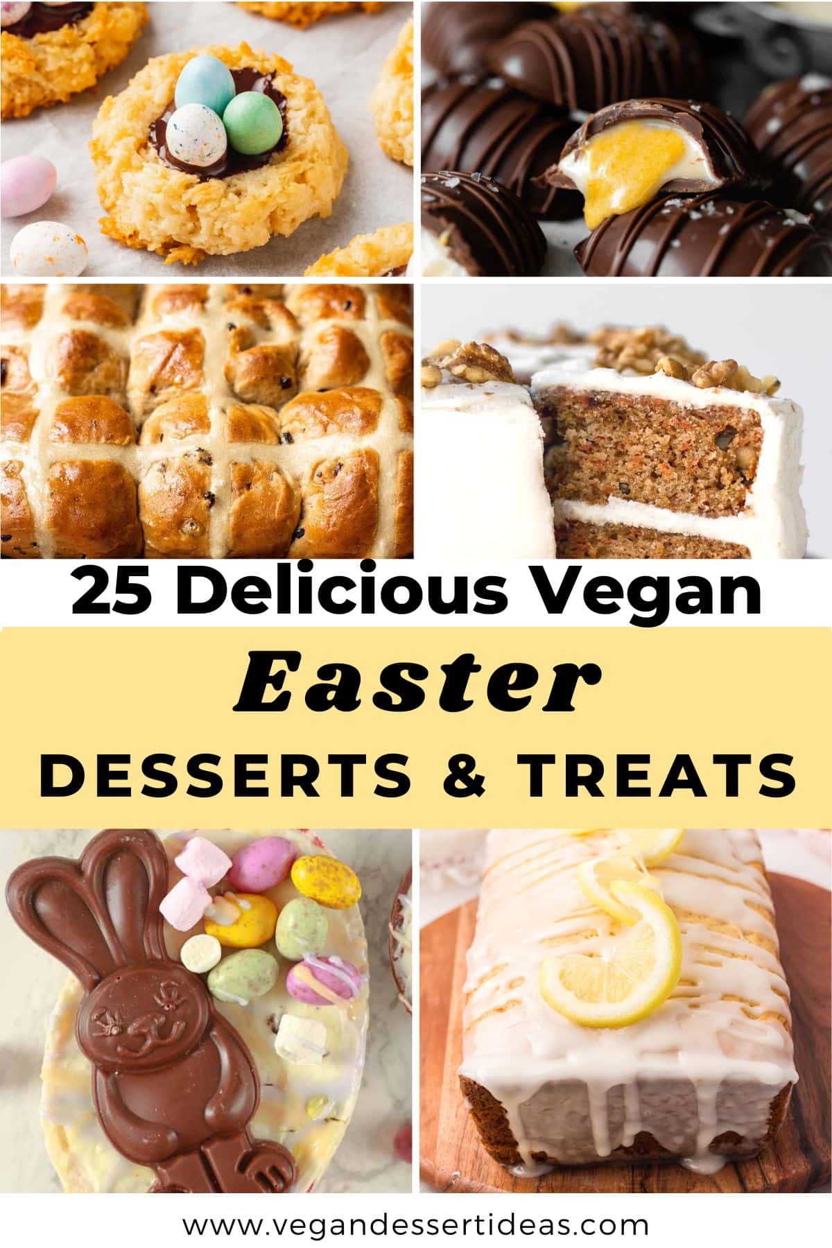 Cookies, candy, buns and cake "25 Delicious Vegan Easter Desserts & Treats"